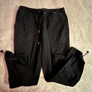 Boohoo Mens Charcoal Cargo Pants
